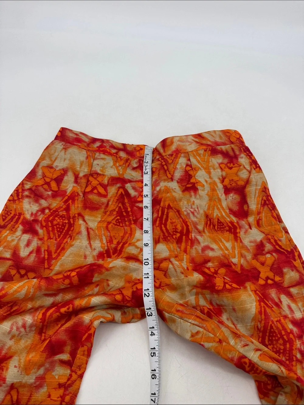 Vintage 70s Abstract Print Disco Groovy Boho High Rise Wide Leg Flare Pants - Picture 10 of 16